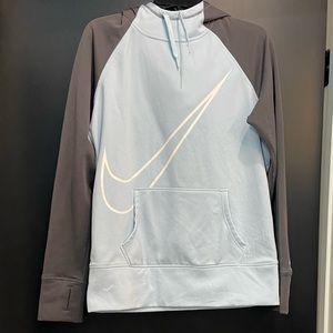 Light Blue & Gray Women Nike Therma Fit Hoodie Size L